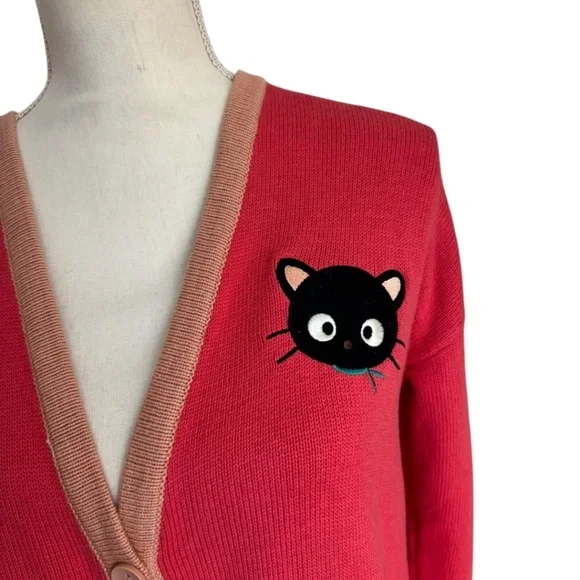 Hello Kitty X Forever 21 Chococat Coral Cardigan - Picture 10 of 13